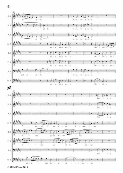 Palestrina-Hodie Christus natus est(Versions 2),in B Major,for A cappella image number null