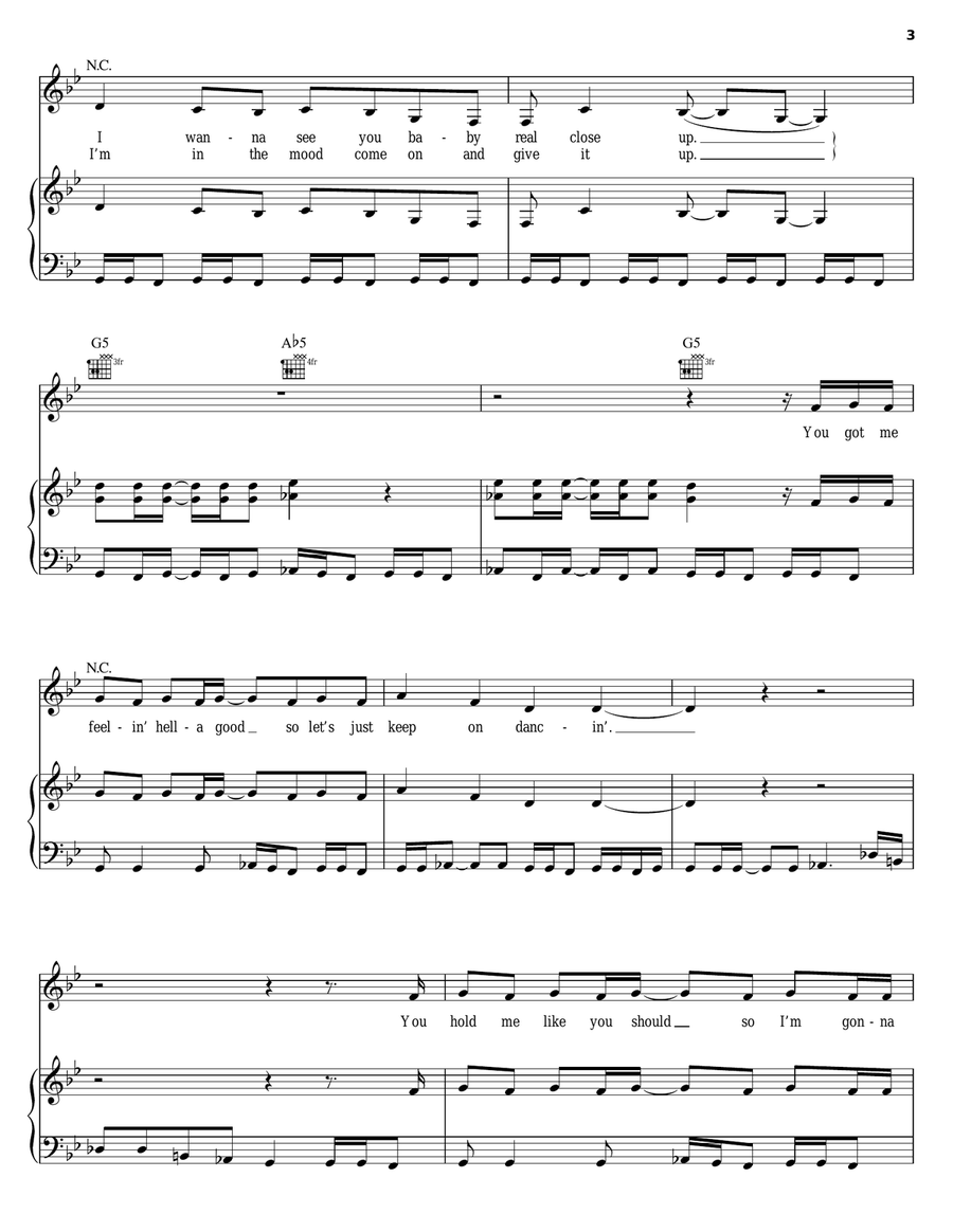 Hella Good Hella Good Piano, Vocal, Guitar scores gallery preview page 3