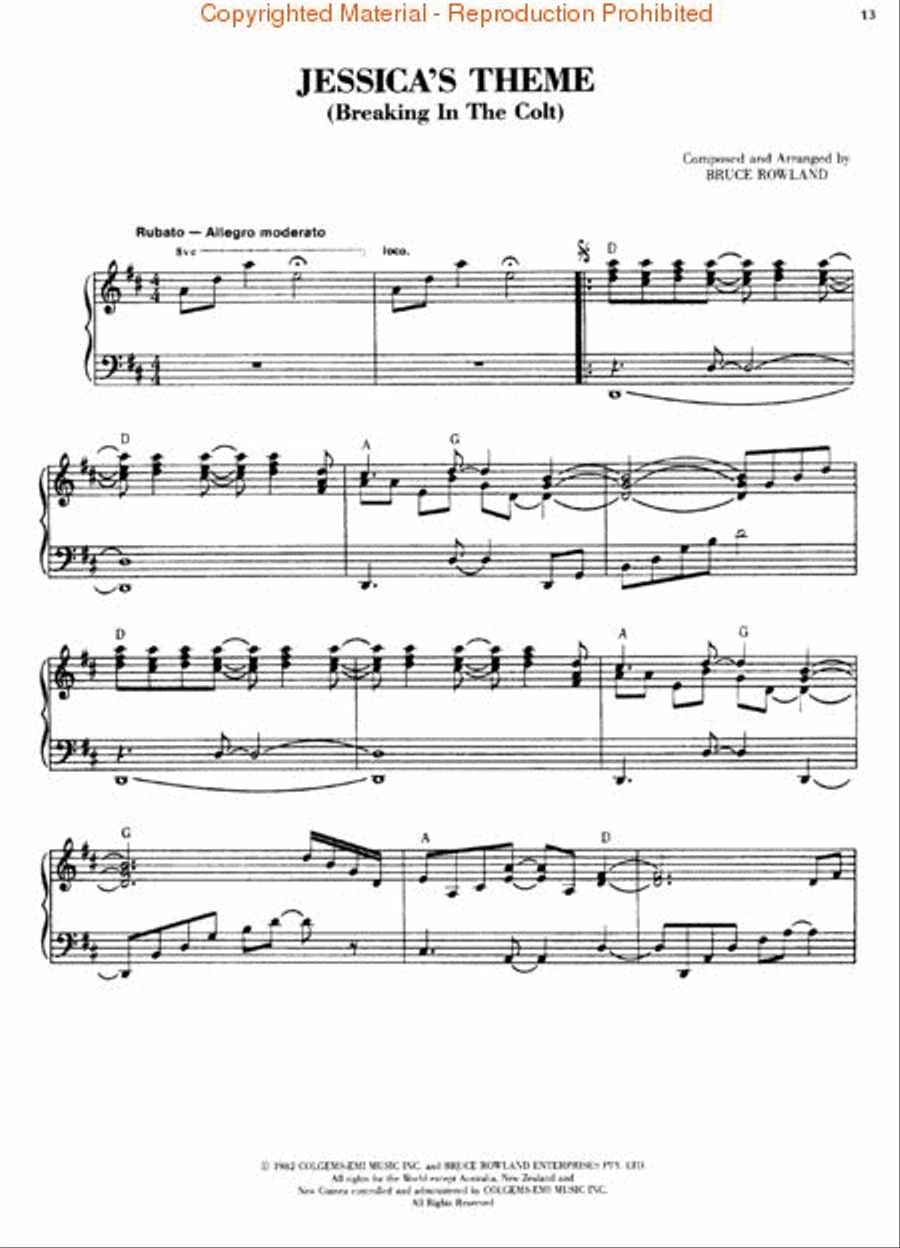 Man from Snowy River Piano Solo scores gallery preview page 3
