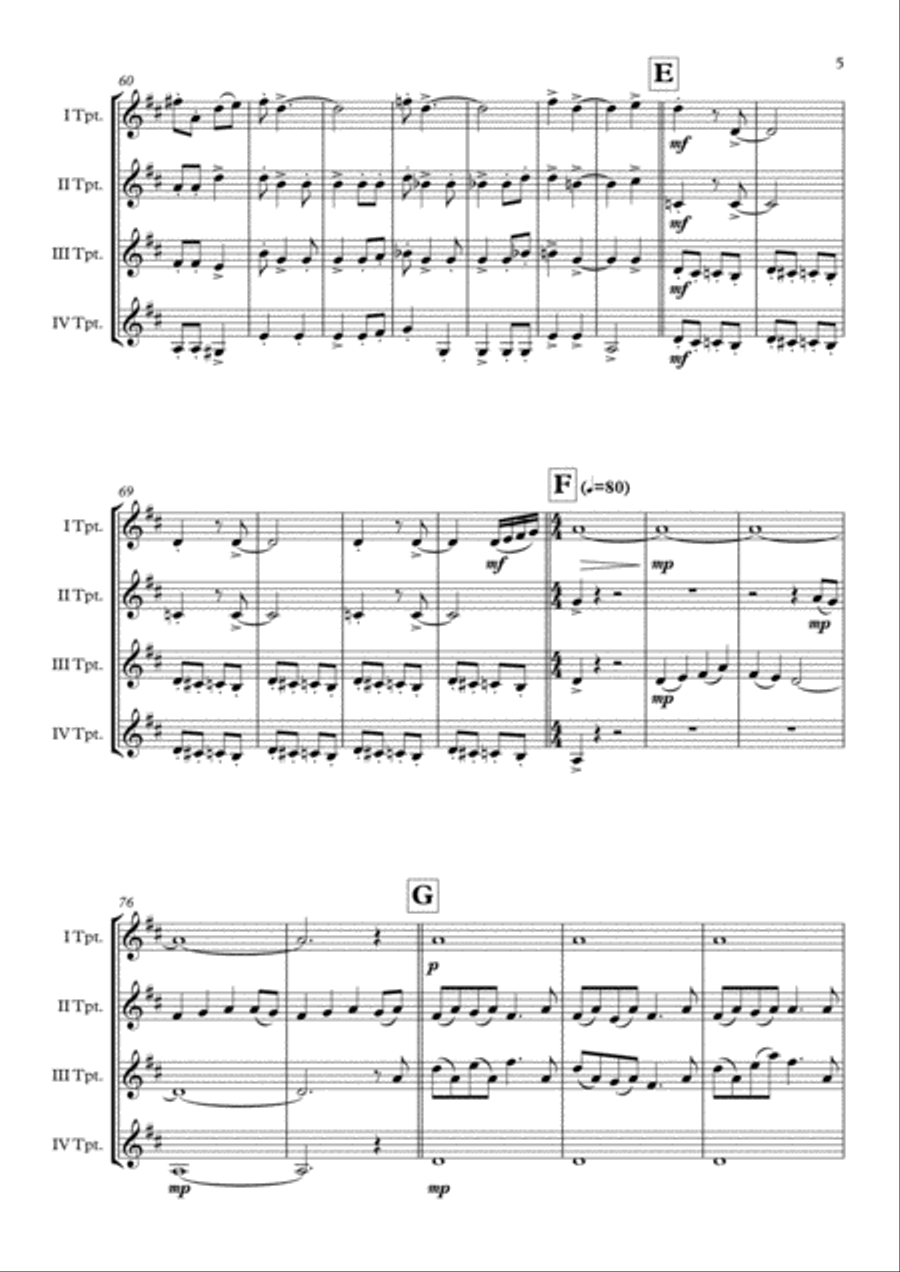 The Polar Express from Warner Bros. Pictures' THE POLAR EXPRESS Brass Quartet scores gallery preview page 6