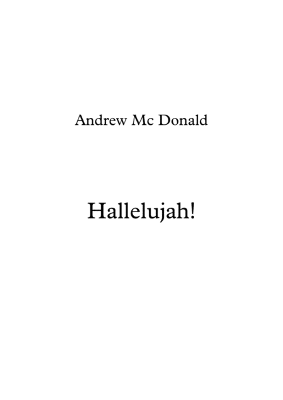 Hallelujah! Voice scores gallery preview page 1