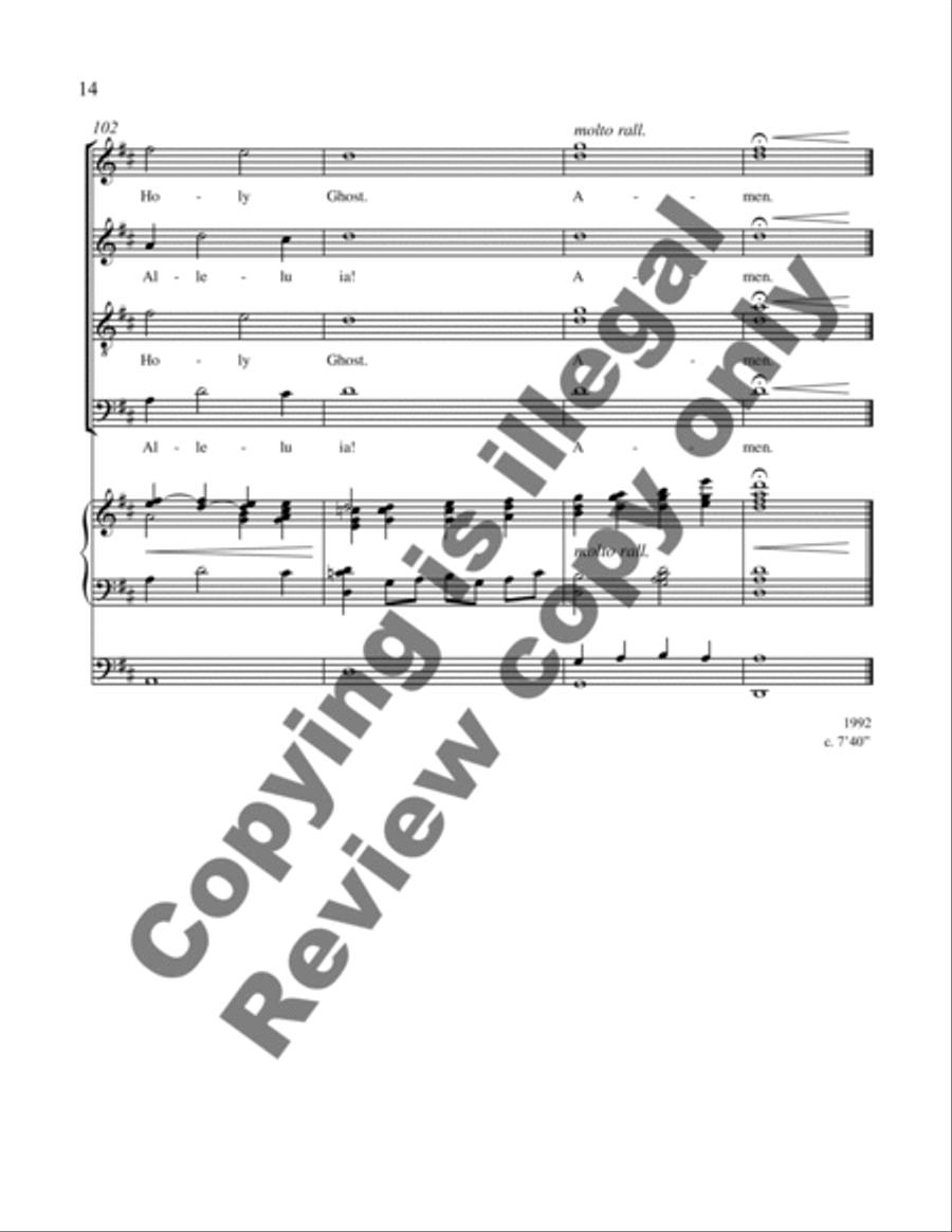 All Creatures of Our God and King (Now Let the Vault of Heaven Resound) 4-Part scores gallery preview page 16