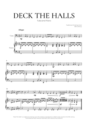 Deck The Halls (Tuba and Piano) - Christmas Carol