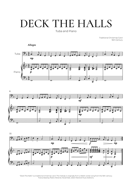 Deck The Halls (Tuba and Piano) - Christmas Carol image number null