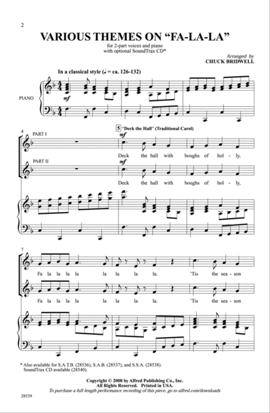 Various Themes on Fa-La-La 2-Part scores gallery preview page 2