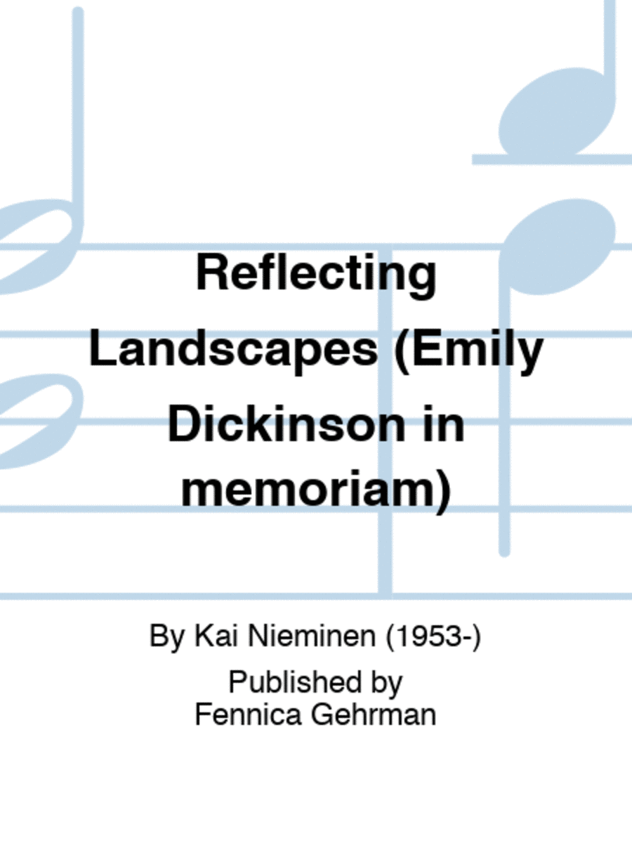 Reflecting Landscapes (Emily Dickinson in memoriam) Piano Trio scores gallery preview page 1