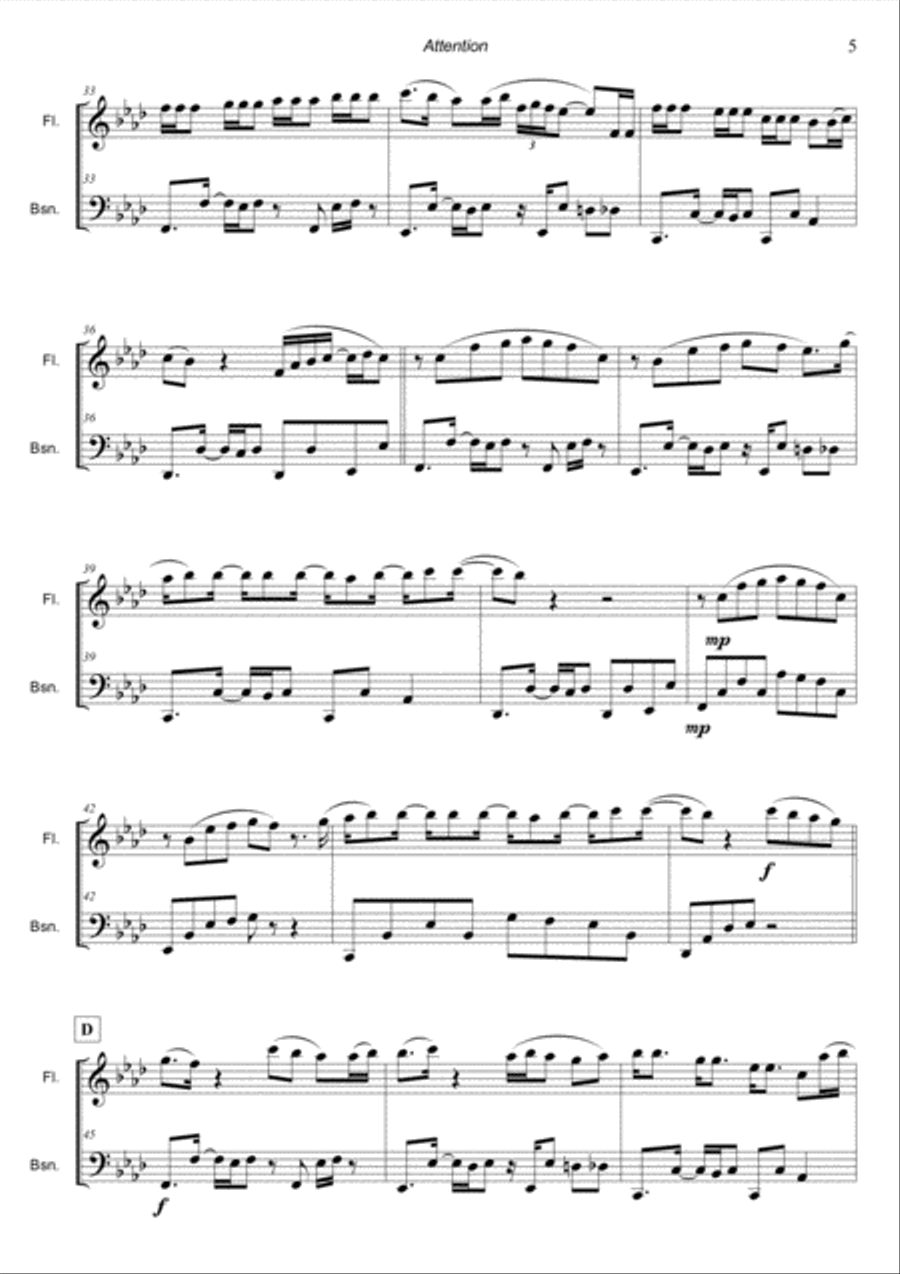 Attention Woodwind Ensemble scores gallery preview page 5