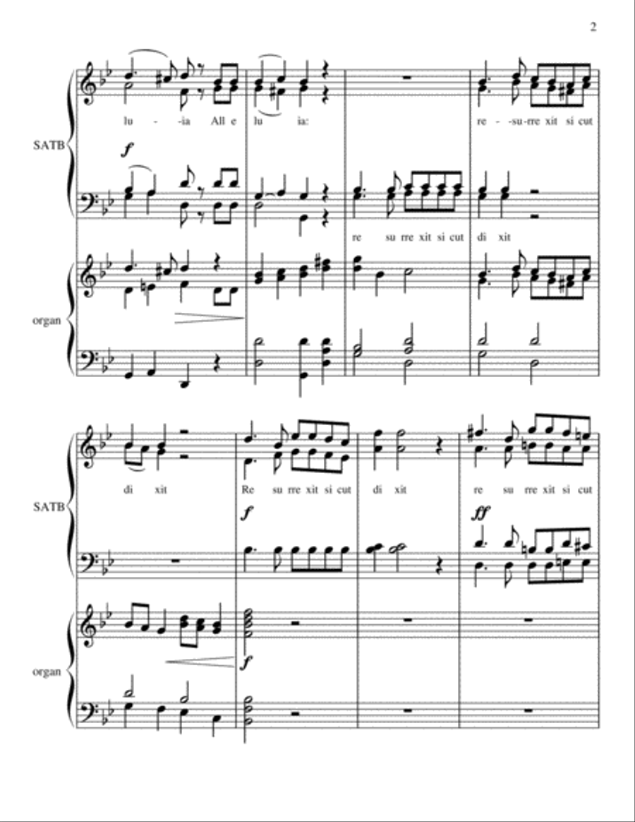 Regina Caeli 4 part 4-Part scores gallery preview page 2