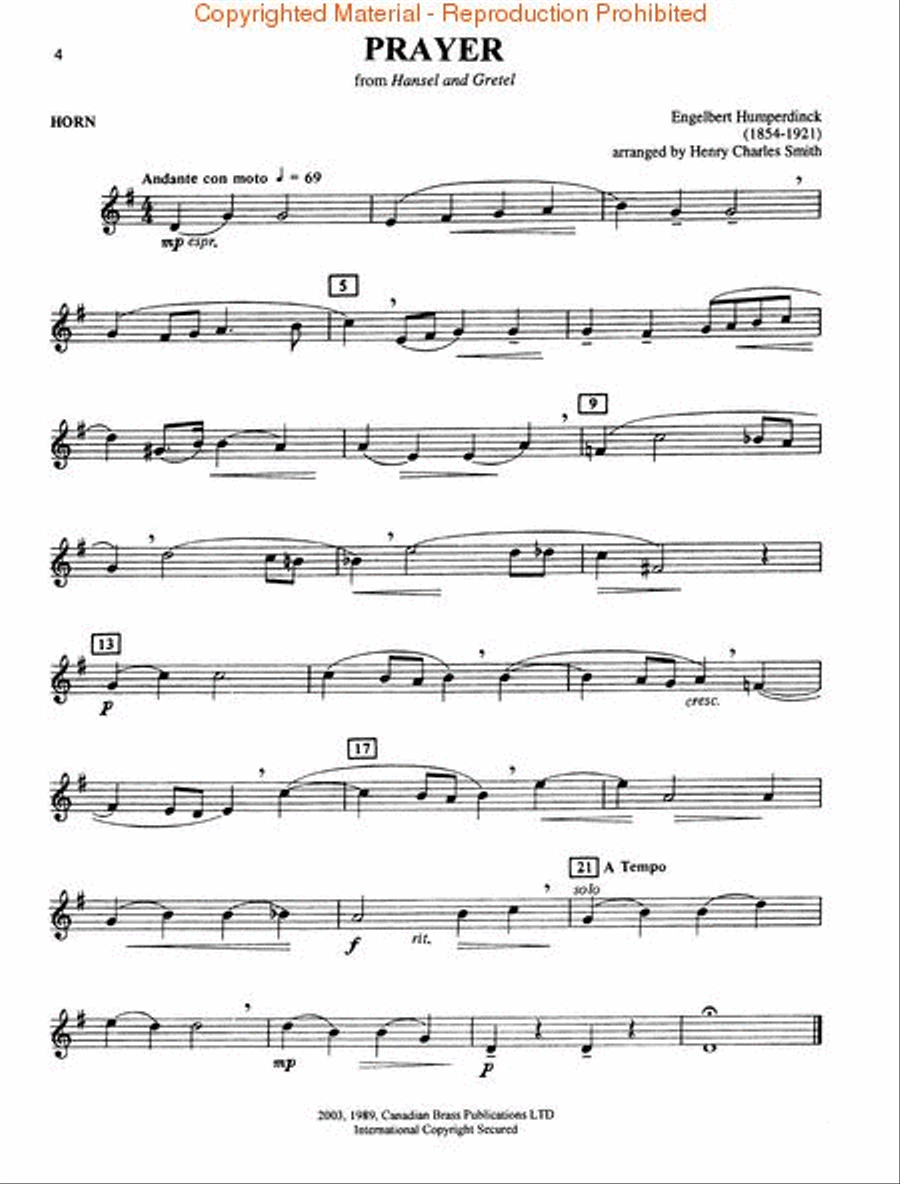 The Canadian Brass Wedding Essentials – Horn in F Brass Quintet scores gallery preview page 2