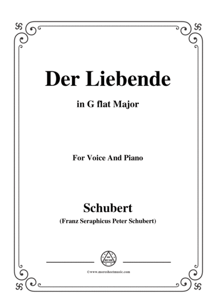 Schubert-Der Liebende,D.207,in G flat Major,for Voice and Piano image number null