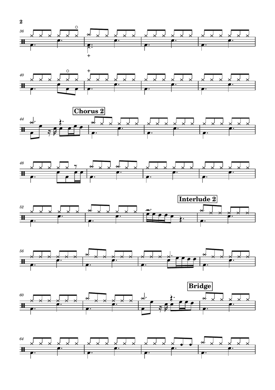Ordinary Day Drum Set scores gallery preview page 2