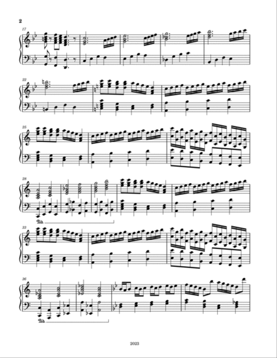 Piano Solo No. 1102023 Piano Solo scores gallery preview page 2