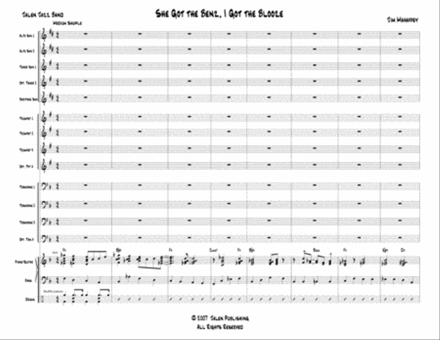 She Got The Benz, I Got The Blooze Jazz Ensemble scores gallery preview page 2