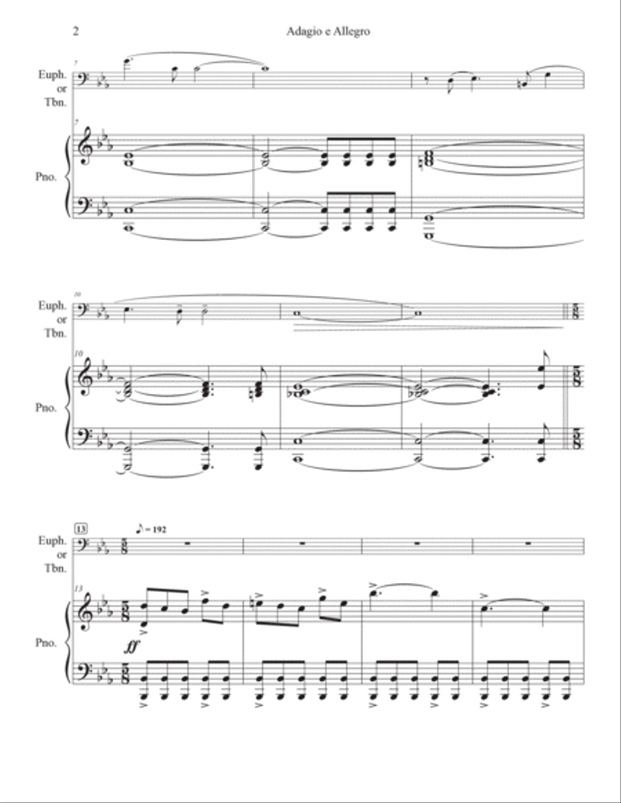 Adagio e Allegro Adagio e Allegro Euphonium scores gallery preview page 3