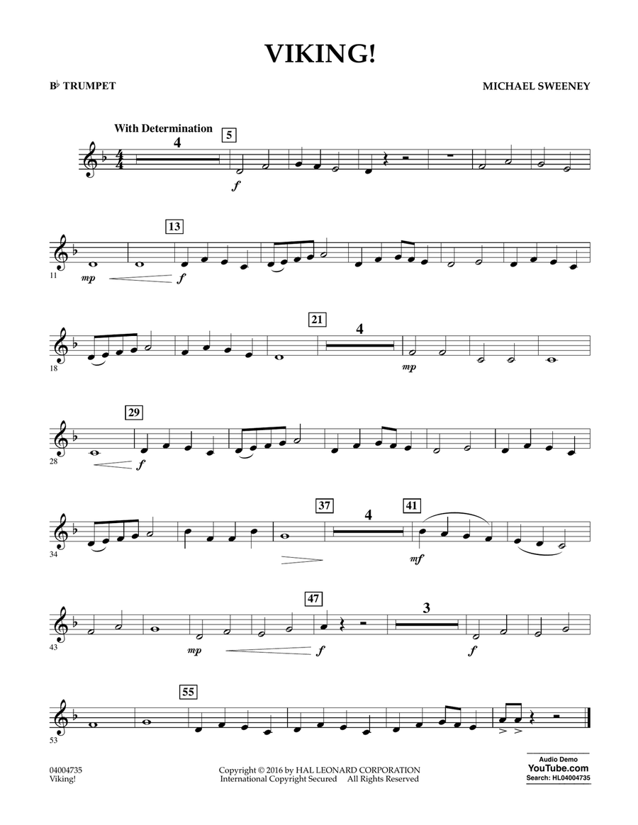 Viking Bb Trumpet by Michael Sweeney B Flat Trumpet Digital Sheet Music Sheet Music Plus