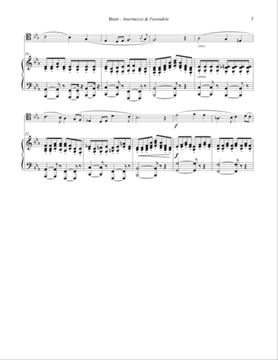 Intermezzo & Farandole for Trombone and Piano Piano Accompaniment scores gallery preview page 5
