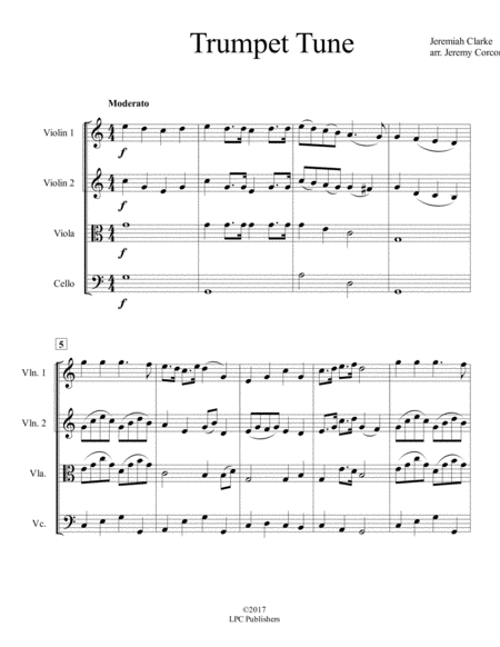 Trumpet Tune for String Quartet image number null