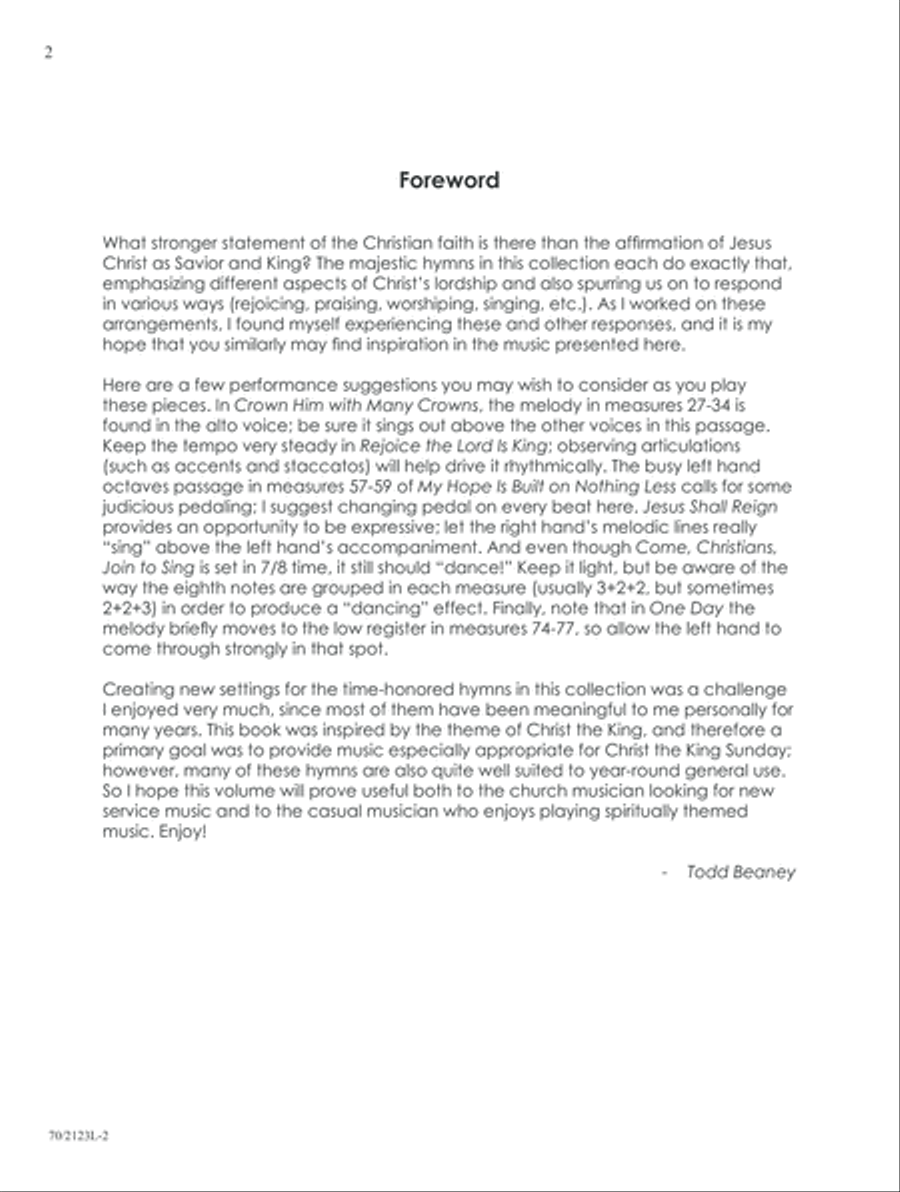 Our Sovereign King Our Sovereign King Piano Solo scores gallery preview page 2