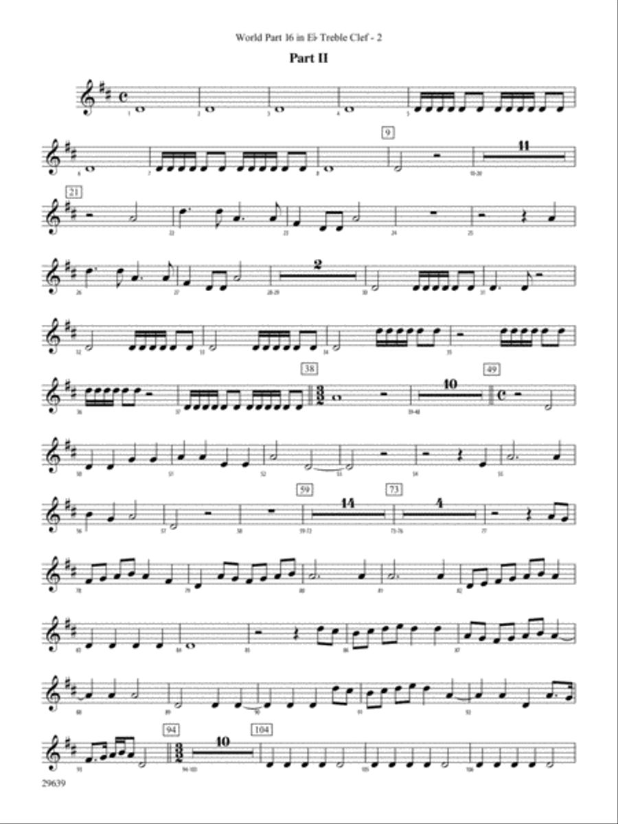 Aria Della Battaglia: (World Part) 16 in Eb Treble Clef Concert Band scores gallery preview page 2