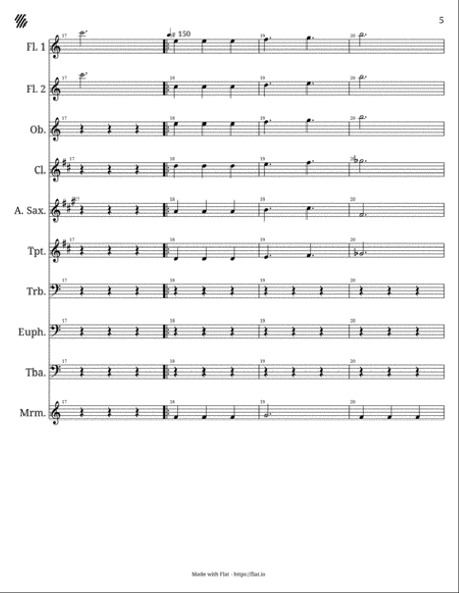 Storm at Sea Large Ensemble scores gallery preview page 5