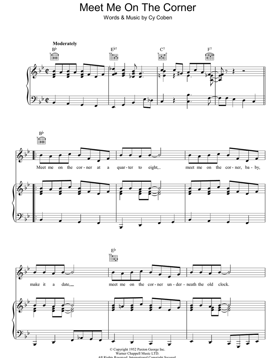 Meet Me On The Corner Meet Me On The Corner Guitar scores gallery preview page 1