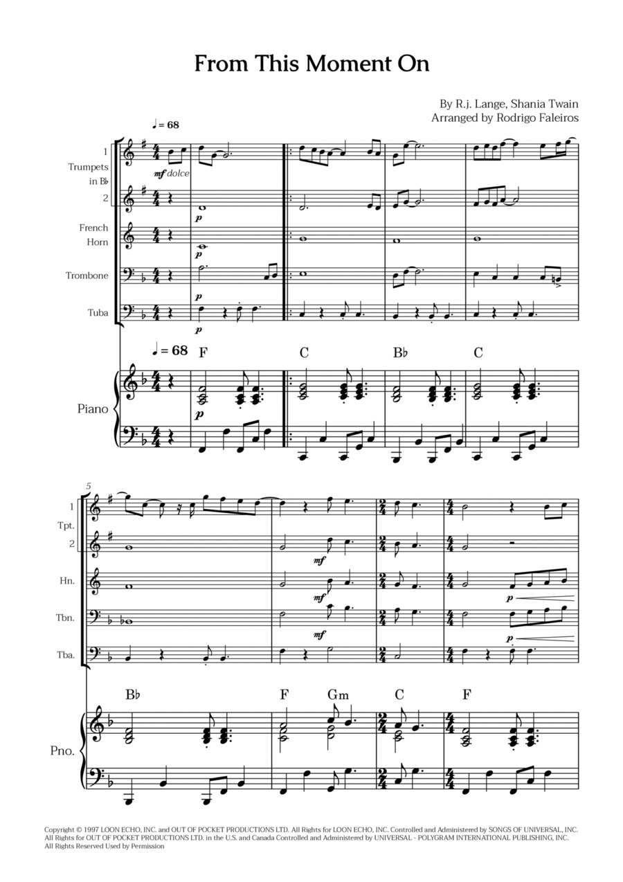 From This Moment On Horn scores gallery preview page 1