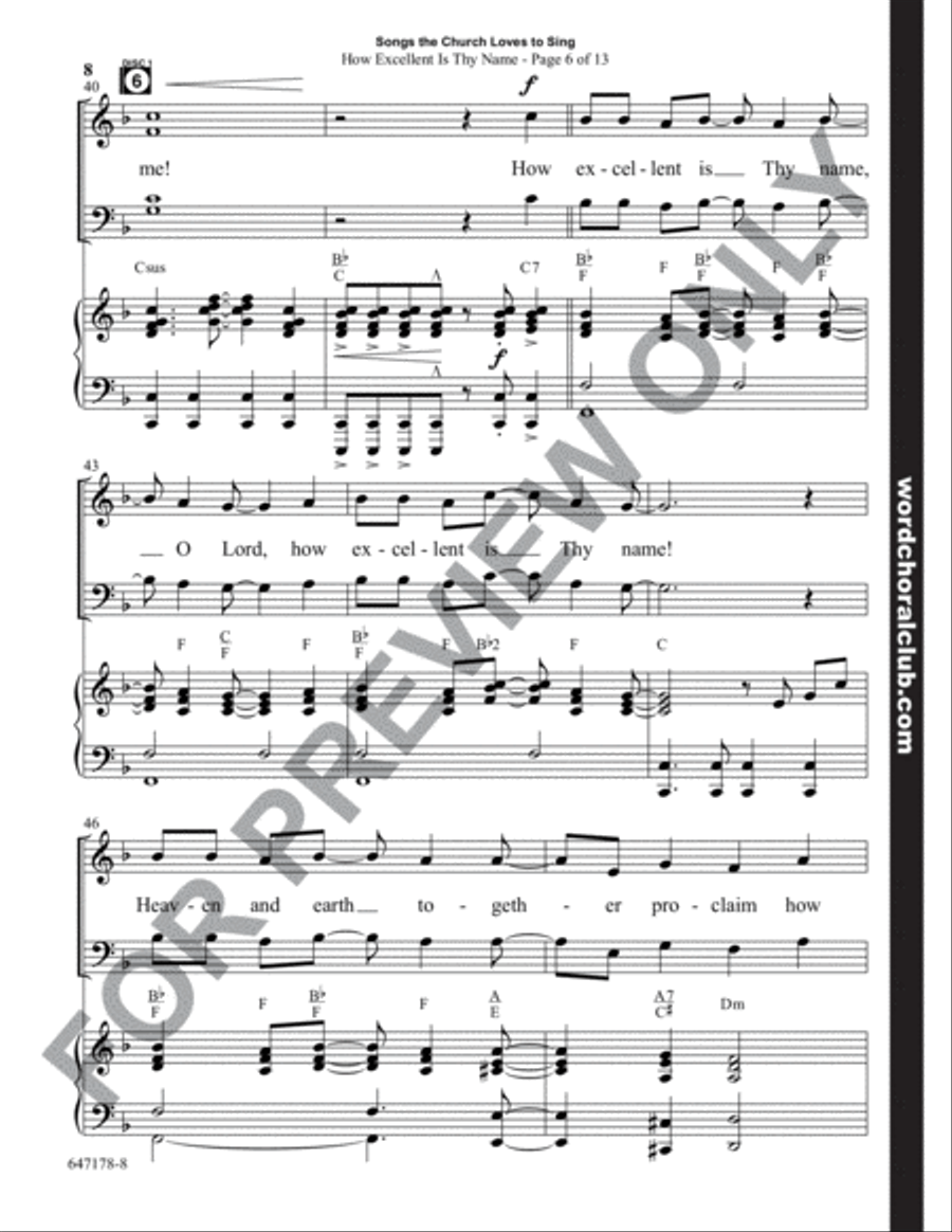 Songs the Church Loves to Sing - Choral Book 4-Part scores gallery preview page 9