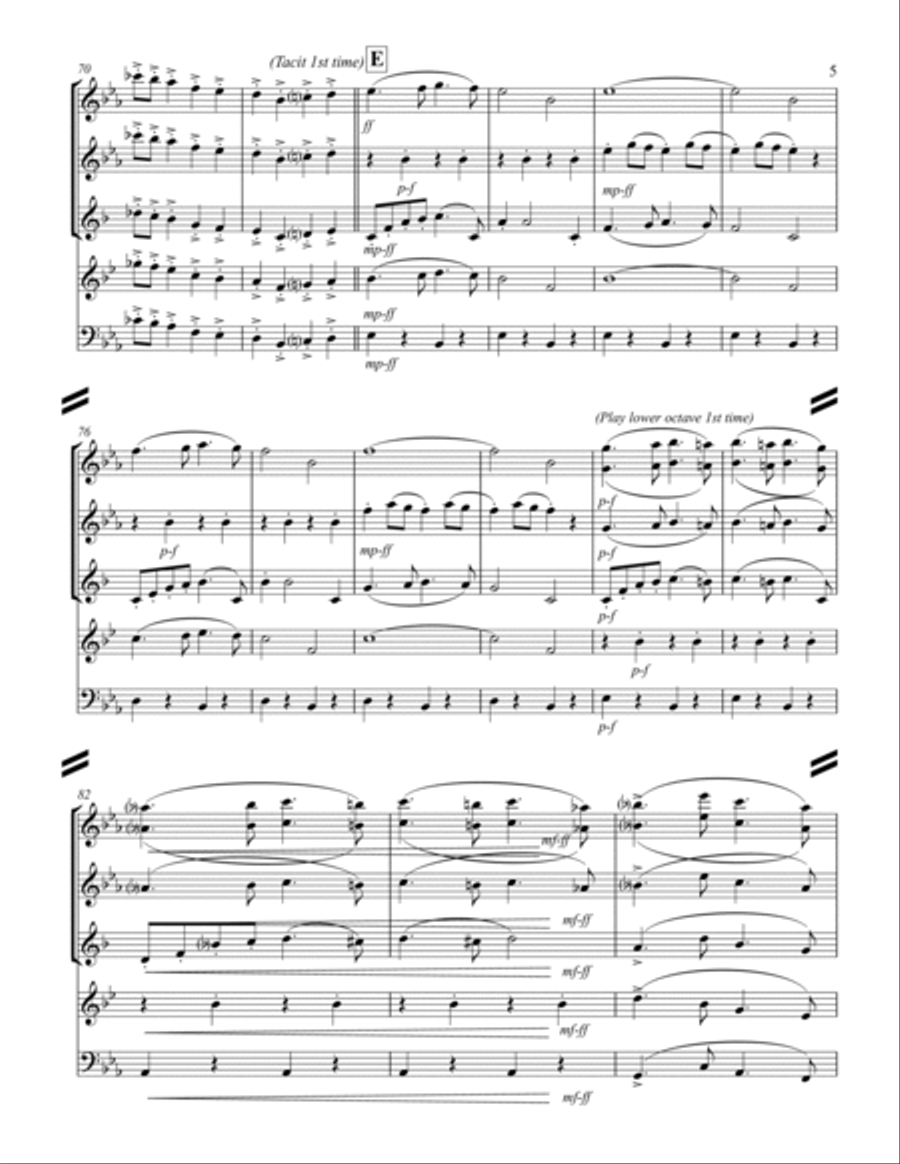March - Hands Across the Sea (for Woodwind Quintet) Woodwind Quintet scores gallery preview page 6