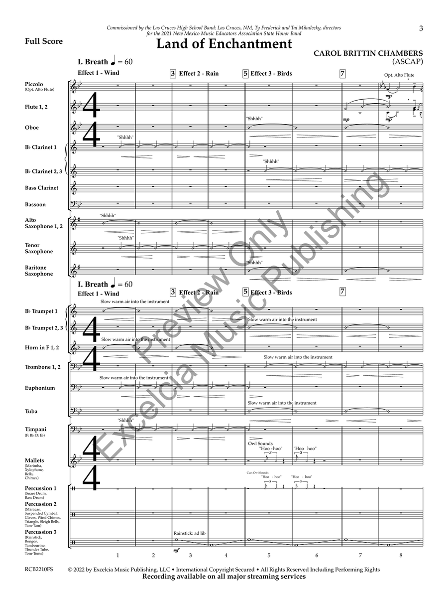 Land of Enchantment (Score) Concert Band scores gallery preview page 4