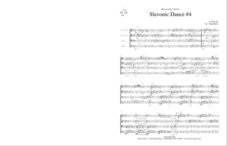 Slavonic Dance No. 4 Brass Quartet scores gallery preview page 2