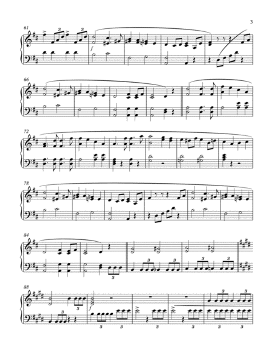 Wedding March (of Titania and the Donkey) Piano Solo scores gallery preview page 3