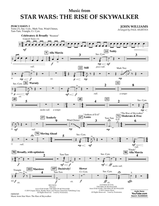 Music from Star Wars: The Rise of Skywalker (arr. Paul Murtha) - Percussion 2