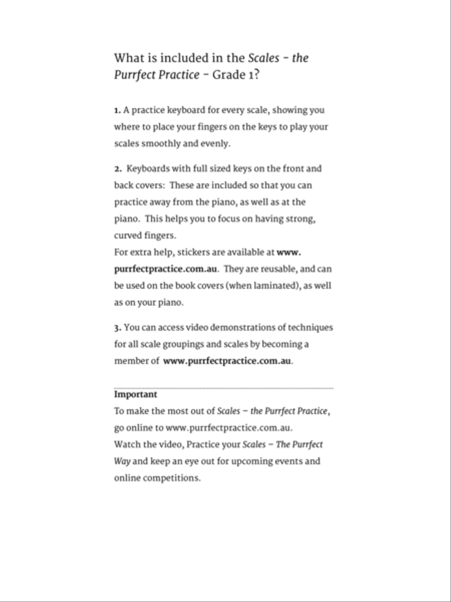 Piano Scales - the Purrfect Practice - Grade 1 AMEB Piano Method scores gallery preview page 3