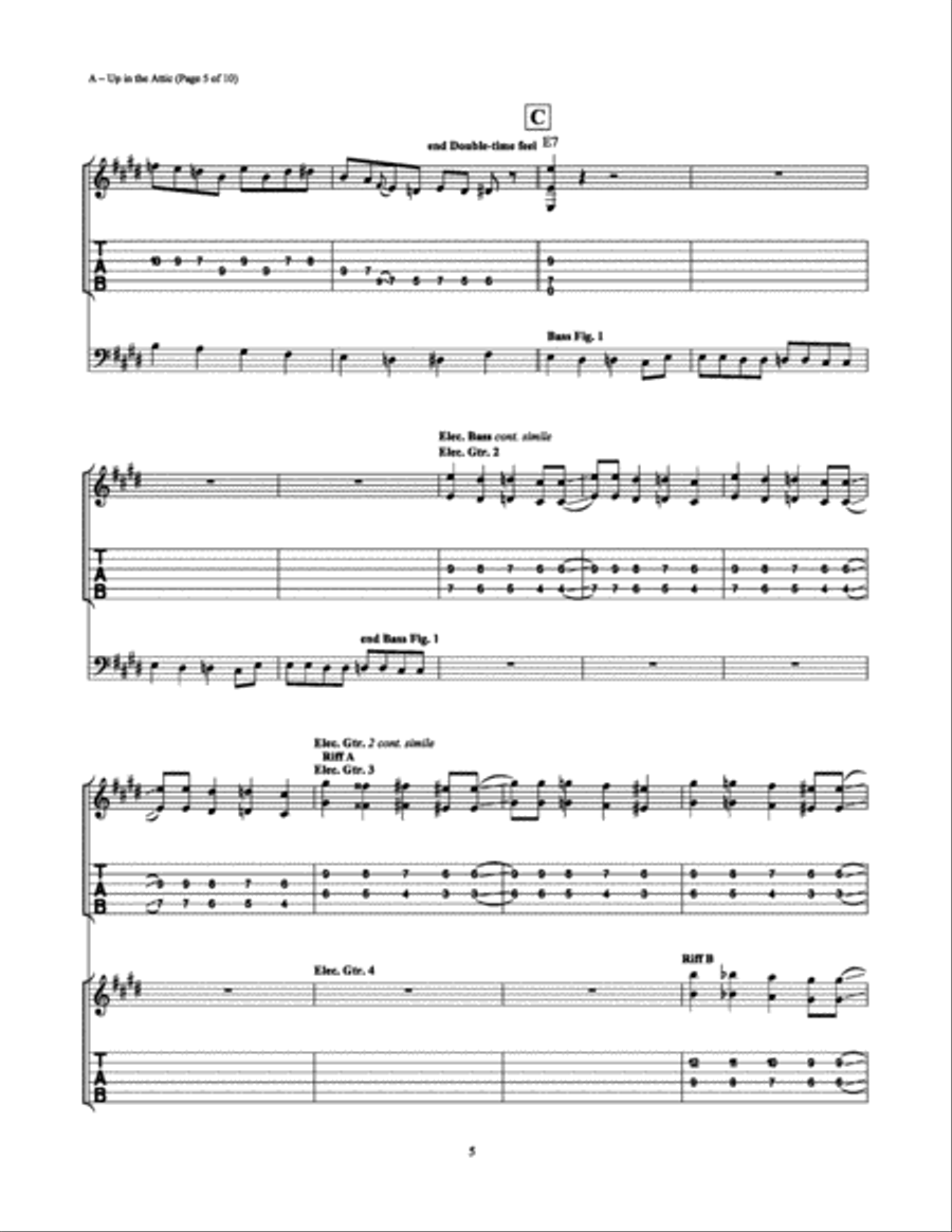 Up in the Attic Up in the Attic Electric Guitar scores gallery preview page 5