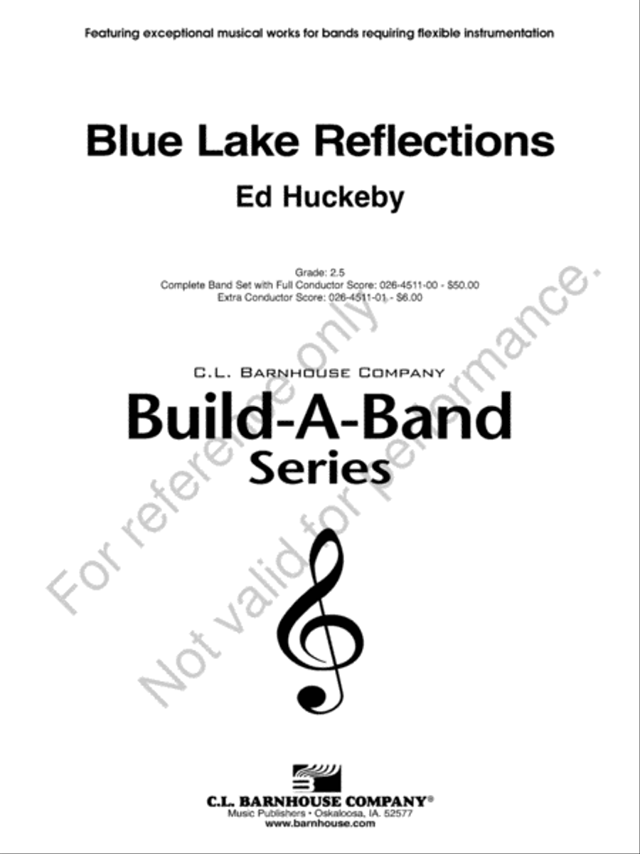 Blue Lake Reflections Blue Lake Reflections Concert Band scores gallery preview page 2