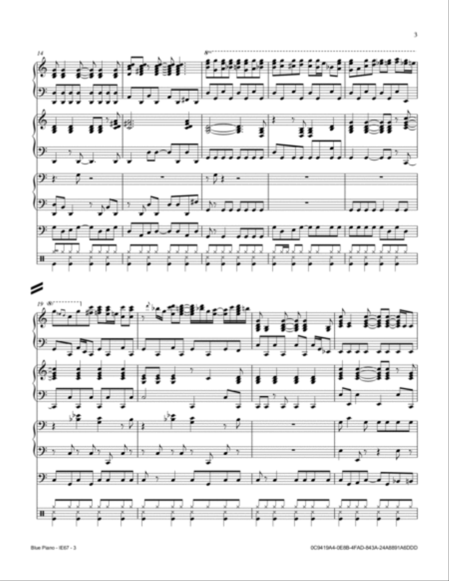 Blue Piano Small Ensemble scores gallery preview page 3