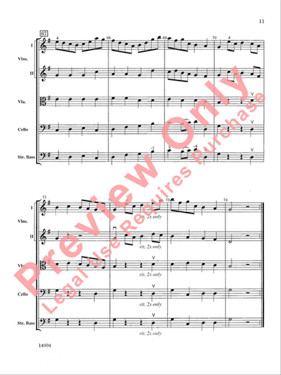 Symphony No. 4 String Orchestra scores gallery preview page 12