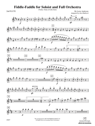 Fiddle-Faddle for Soloist and Full Orchestra: 2nd Flute