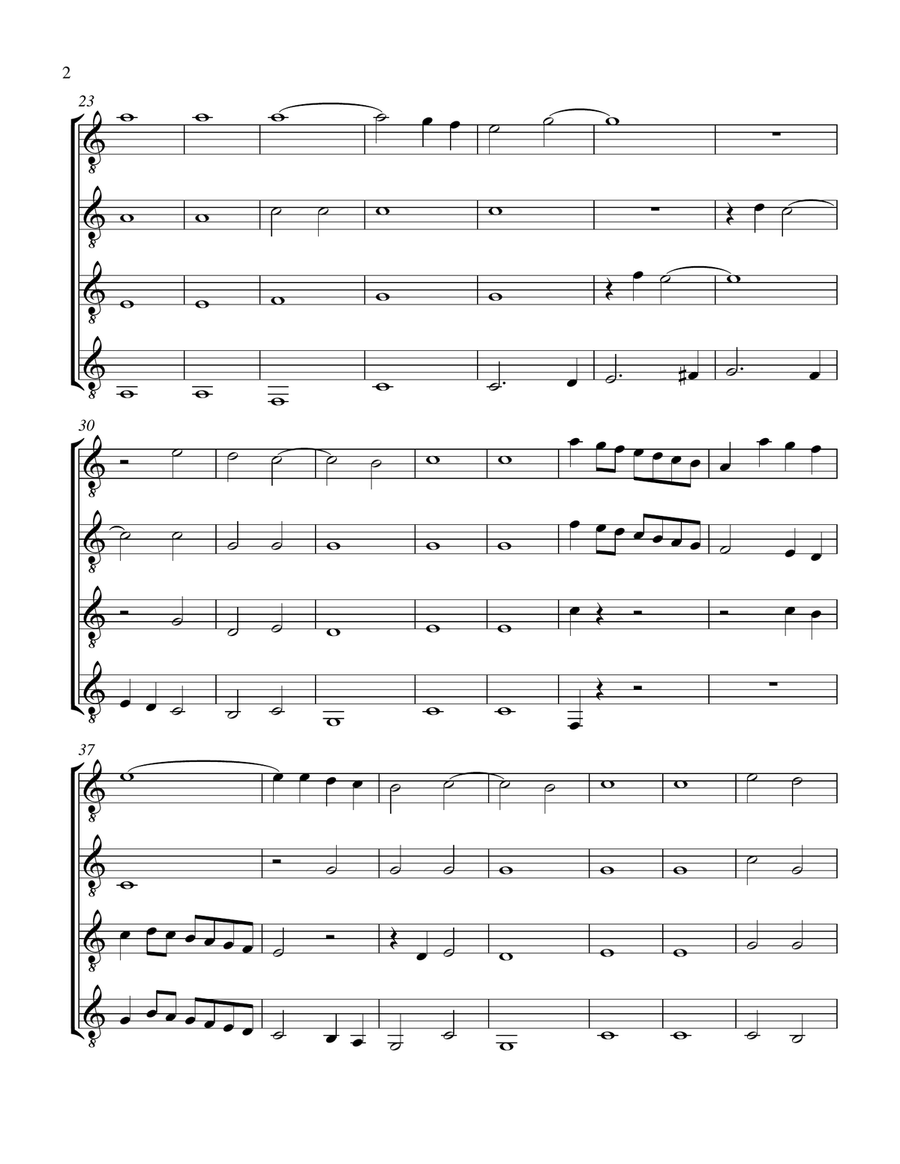 Pavana 1 (Guitar Quartet) - Score and Parts Guitar Ensemble scores gallery preview page 2