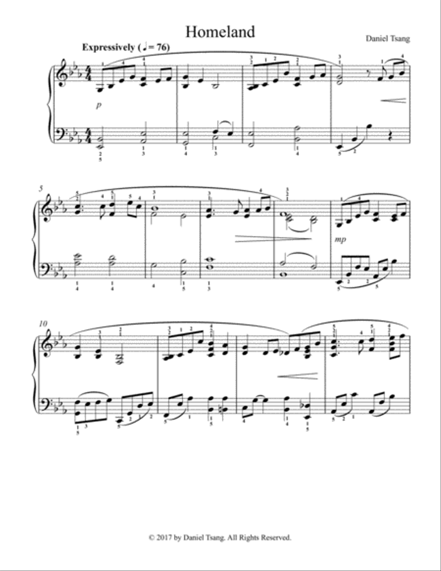 Homeland Homeland Piano Solo scores gallery preview page 1
