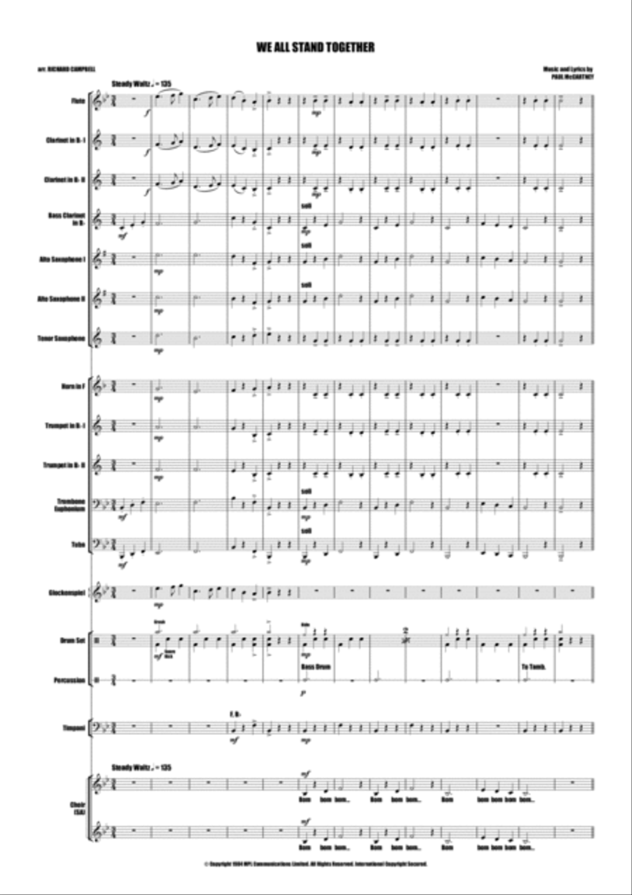 We All Stand Together We All Stand Together Concert Band scores gallery preview page 2