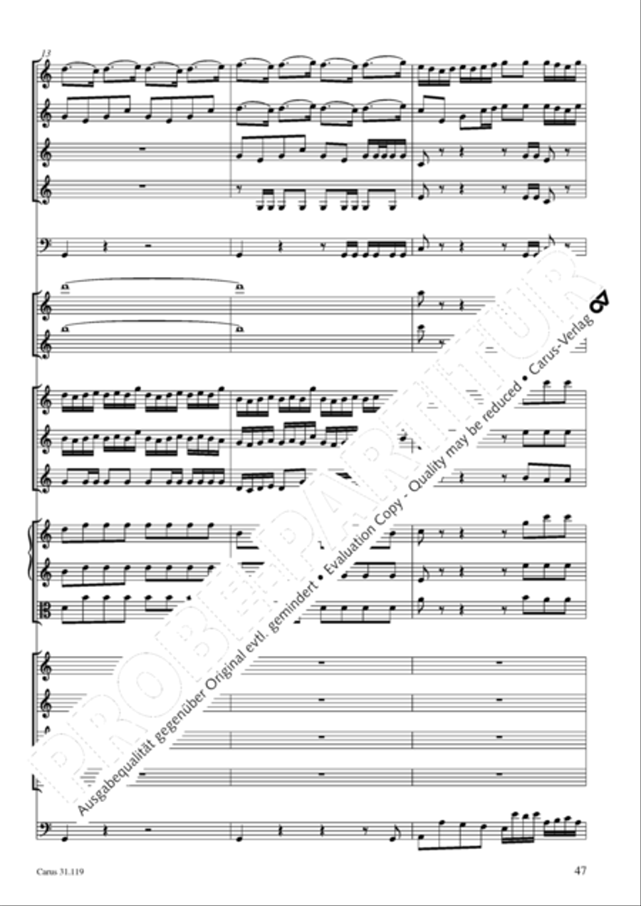 Praise the Lord, O Jerusalem (Preise, Jerusalem, den Herrn) 4-Part scores gallery preview page 48