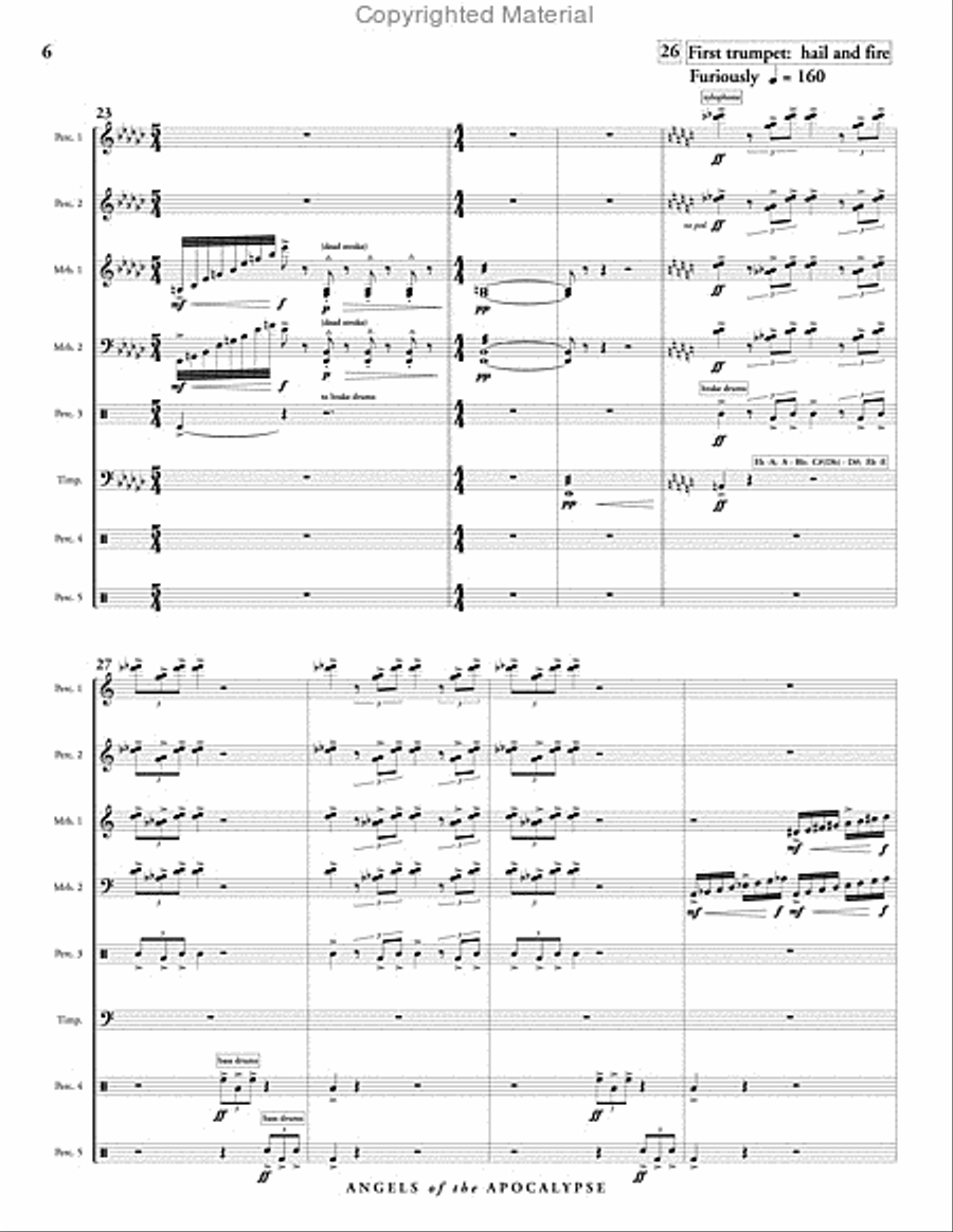Angels of the Apocalypse Percussion Ensemble scores gallery preview page 7