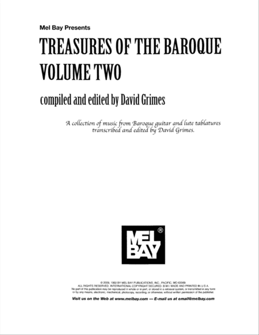 Treasures of the Baroque Volume Two Acoustic Guitar scores gallery preview page 7