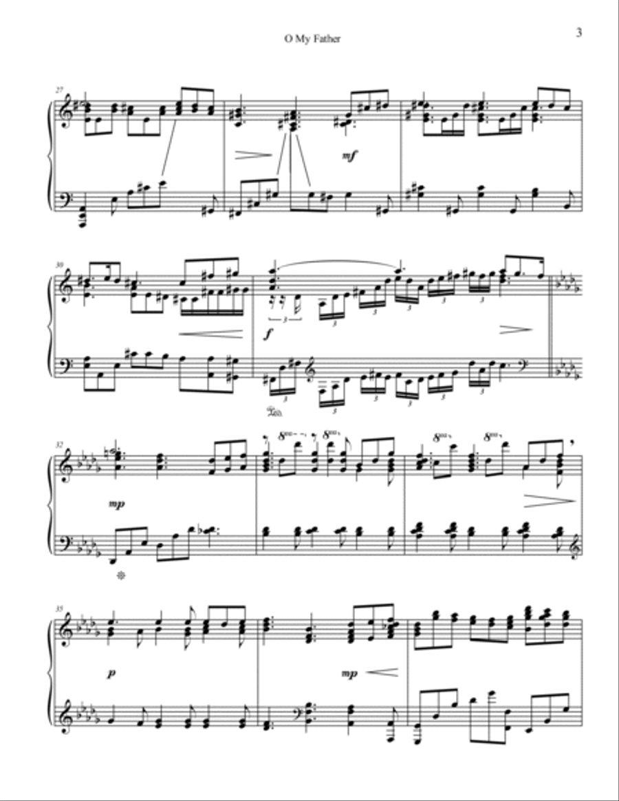 O My Father - piano solo, advanced