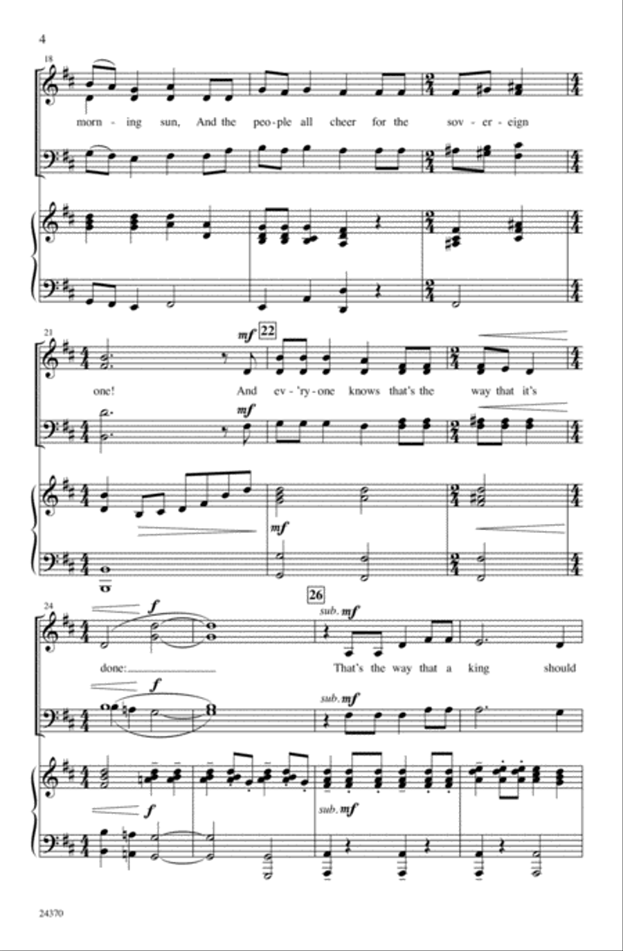 How Should a King Come? 4-Part scores gallery preview page 3