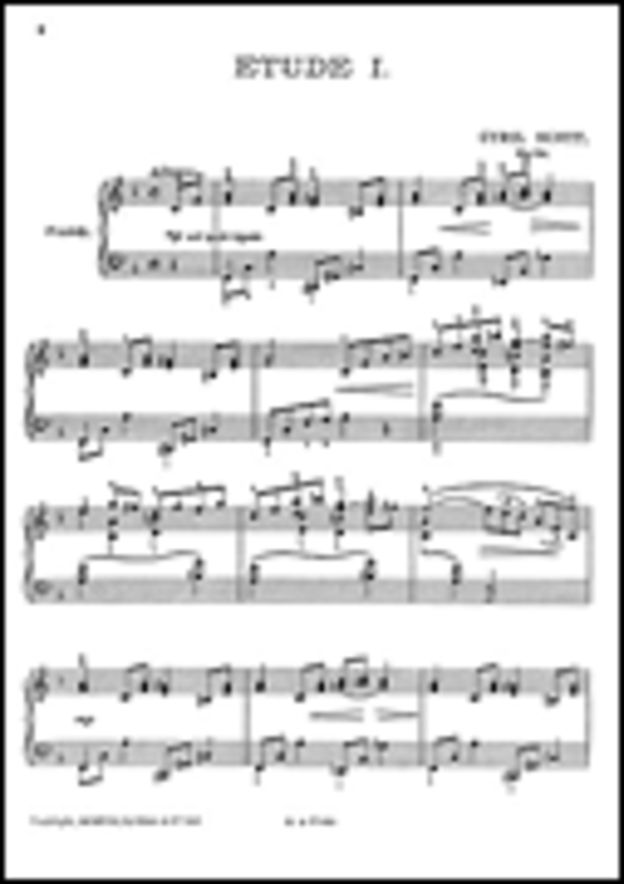 Scott: Cyril Etude Op. 64 No. 1 for Piano Piano Method scores gallery preview page 1