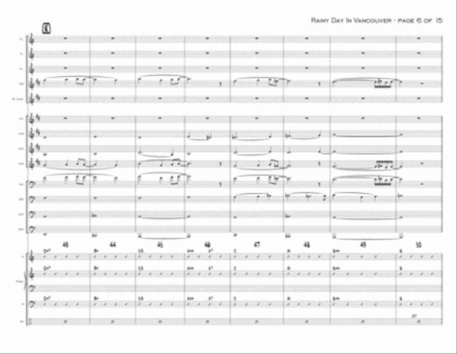 Rainy Day In Vancouver Jazz Ensemble scores gallery preview page 6