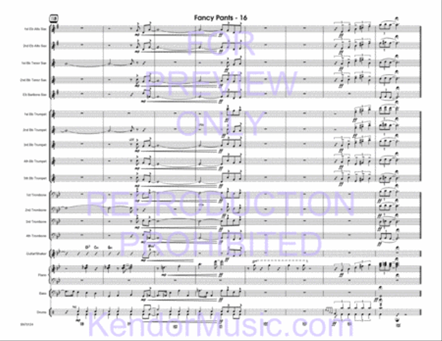 Fancy Pants (Full Score) Jazz Ensemble scores gallery preview page 17