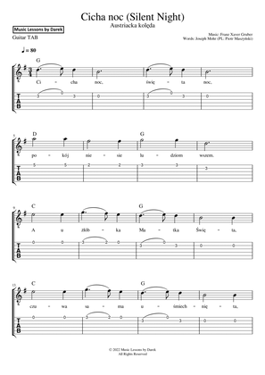 Cicha noc - Silent Night (Polish Version of an Austrian Christmas Carol) [GUITAR TAB]